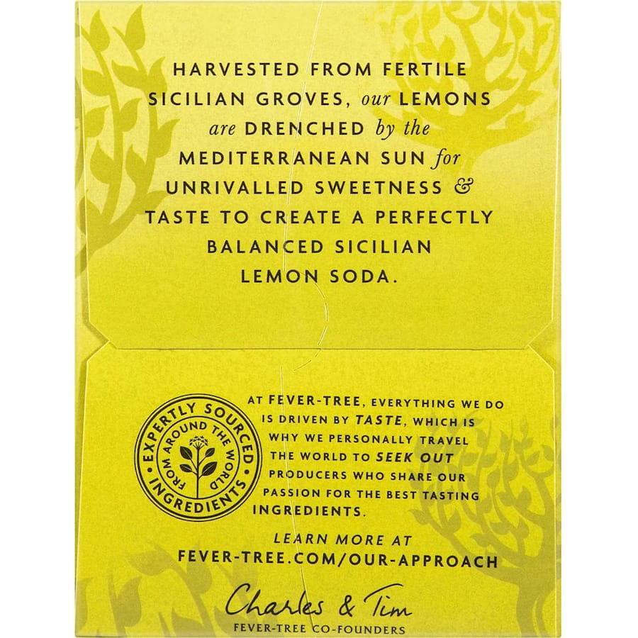 Fever Tree Soda Sicilian Lemon 250ml cans 4pack