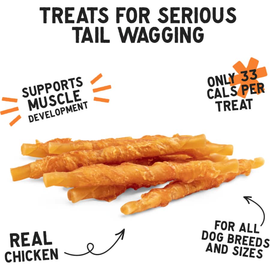 Nood Dog Treats Chicken Twists Pouch 80g