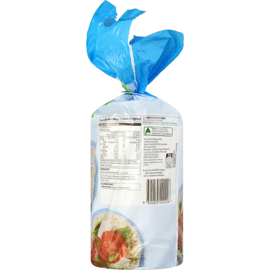 Woolworths Rice Cakes Original 150g