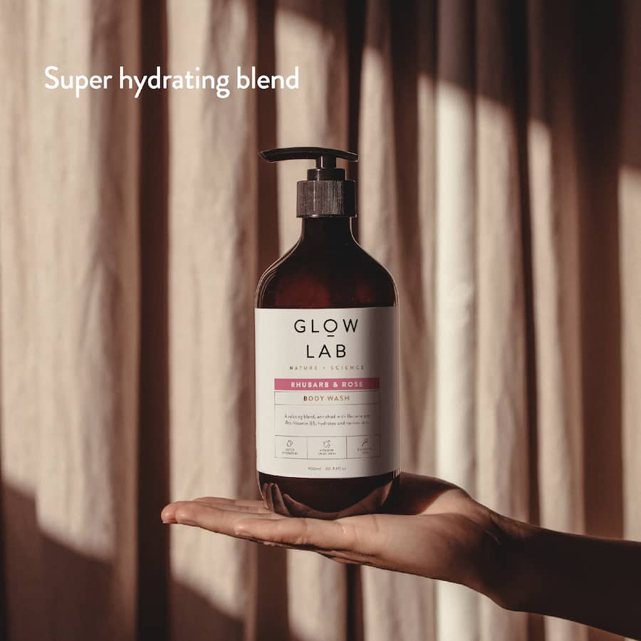 Glow Lab Body Wash Rhubarb & Rose 900mL