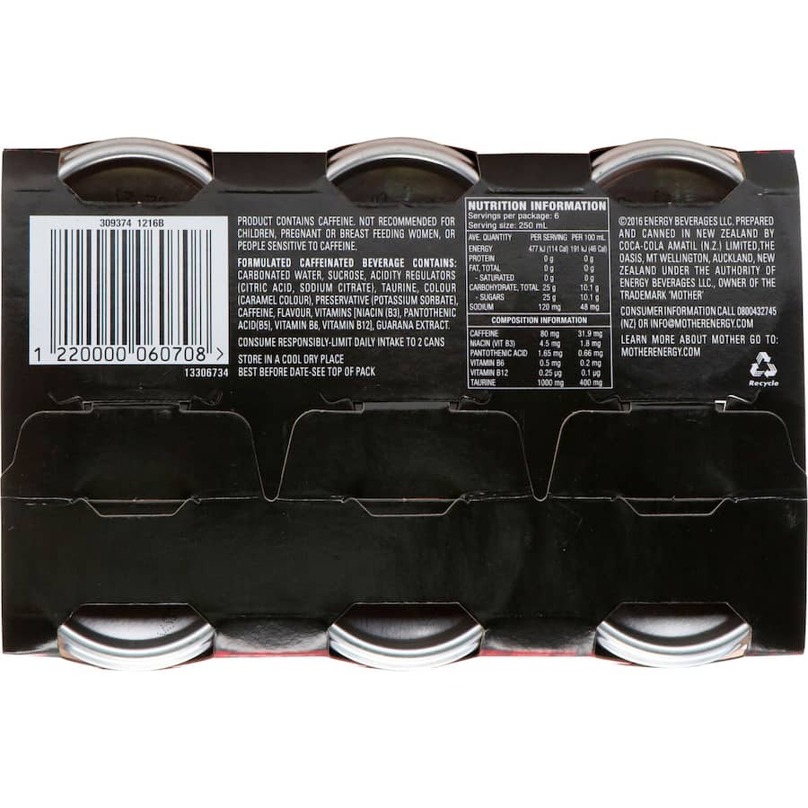 Mother Energy Drink 250ml cans 6pack
