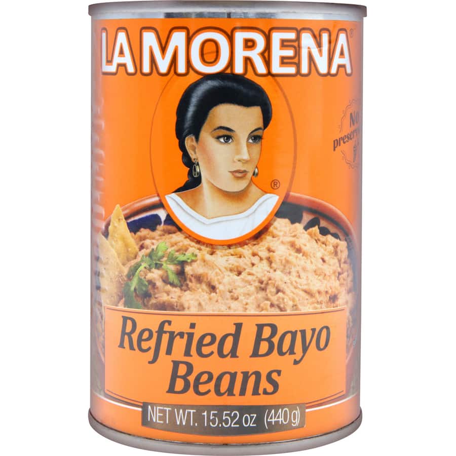 La Morena Refried Bayo Beans Tin 440g