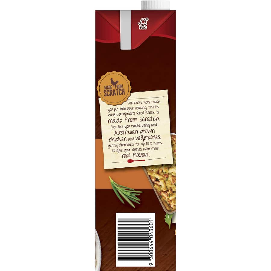 Campbells Real Stock Chicken Stock Liquid Carton 1L