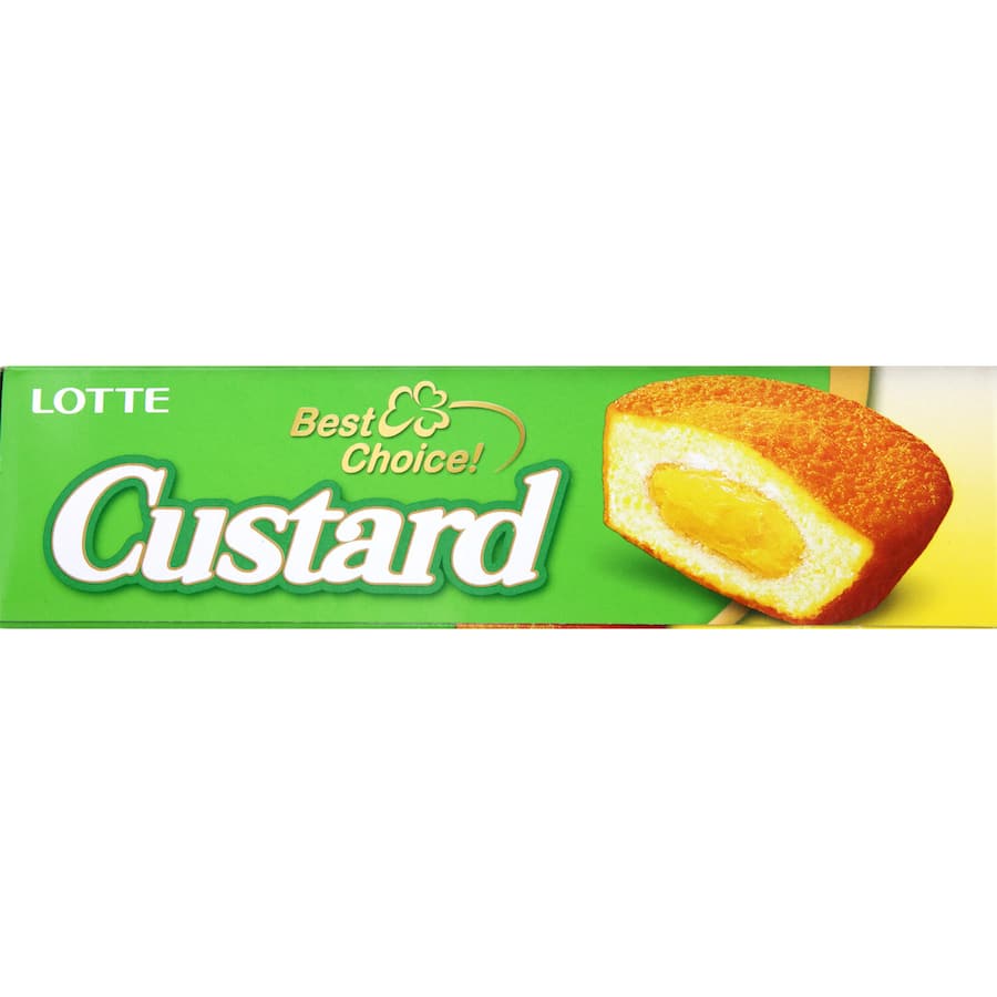 Lotte Cream Cake Custard 6 pack 144g