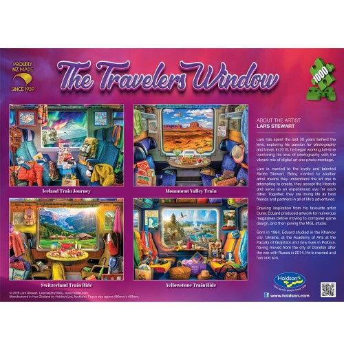 Jigsaw Puzzle - The Travelers Window Switzerland Train Ride (1000pcs)