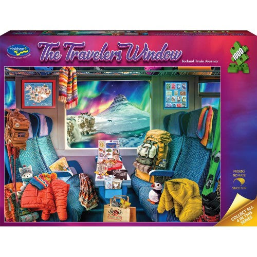 Jigsaw Puzzle - The Travelers Window Iceland Train Journey (1000pcs)