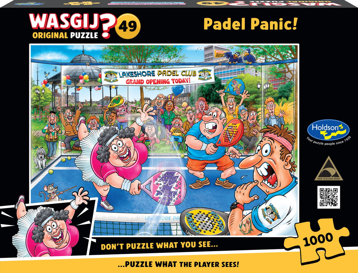 Holdson - Wasgij? - Original - #49 - Padel Panic! 1000 Piece - Jigsaw Puzzle