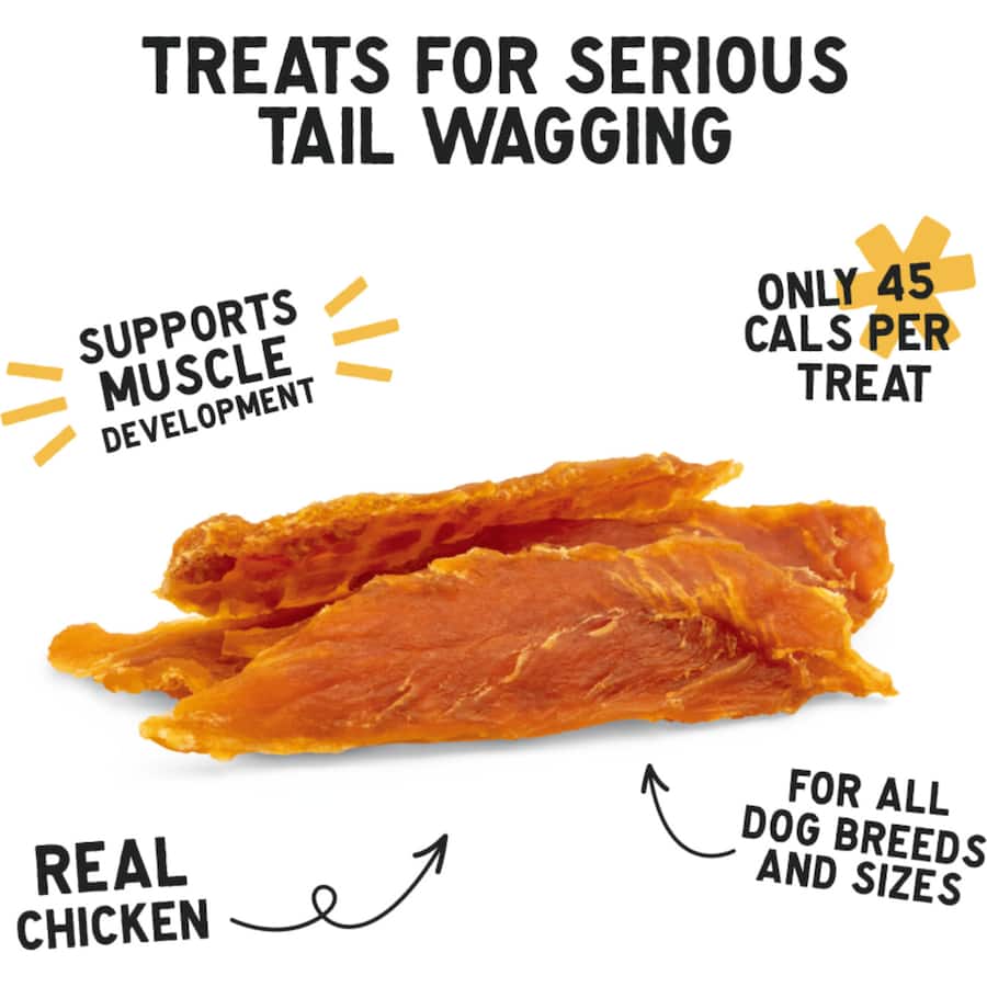 Nood Dog Treats Chicken Jerky Pieces Pouch 80g