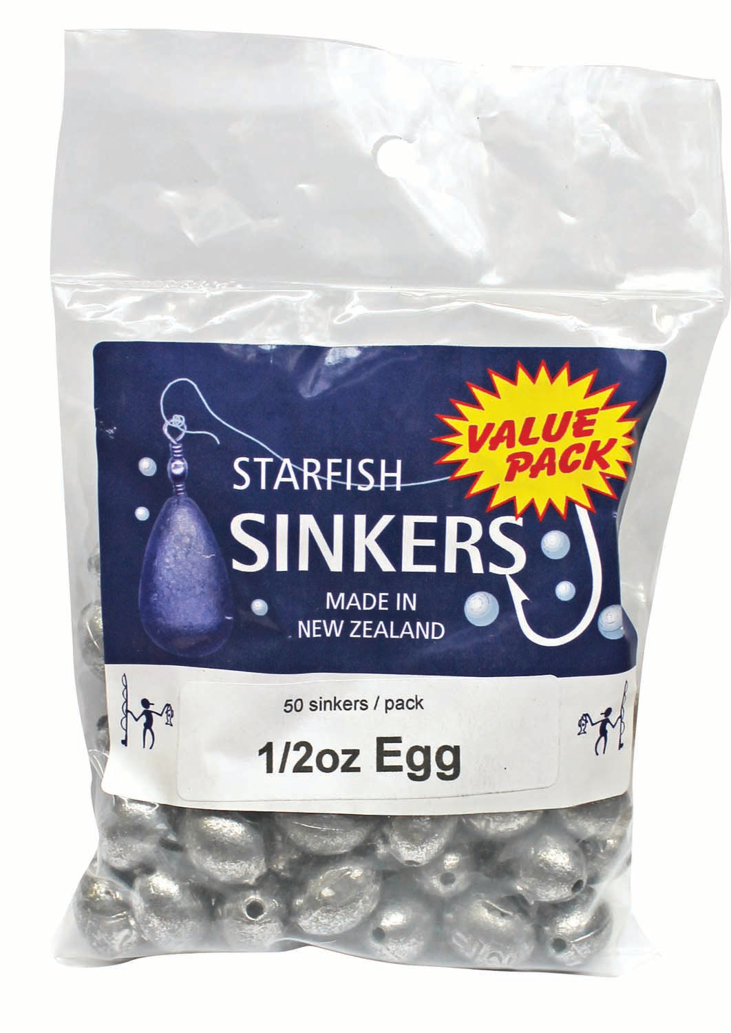Starfish Egg Sinker Value Pack 1/2oz (50 per pack)