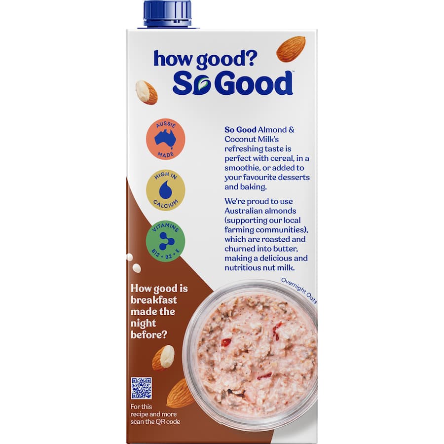 Sanitarium So Good Almond & Coconut Milk Unsweetened Carton 1L