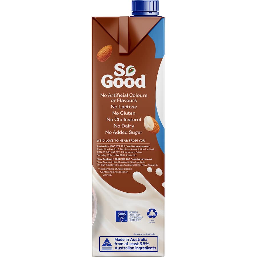 Sanitarium So Good Almond & Coconut Milk Unsweetened Carton 1L