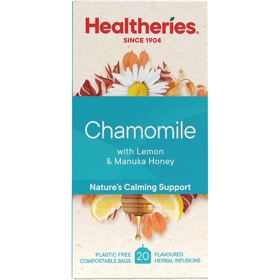 Healtheries Herbal Tea Chamomile Lemon & Honey Bags 20pack