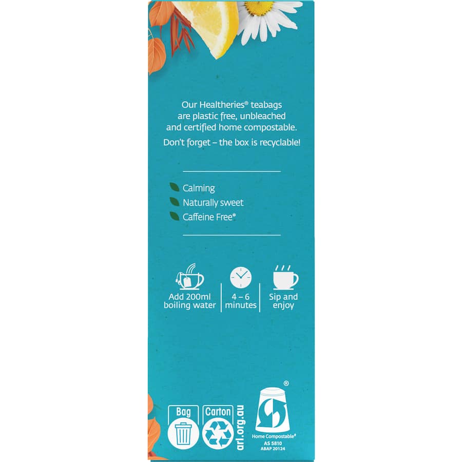 Healtheries Herbal Tea Chamomile Lemon & Honey Bags 20pack