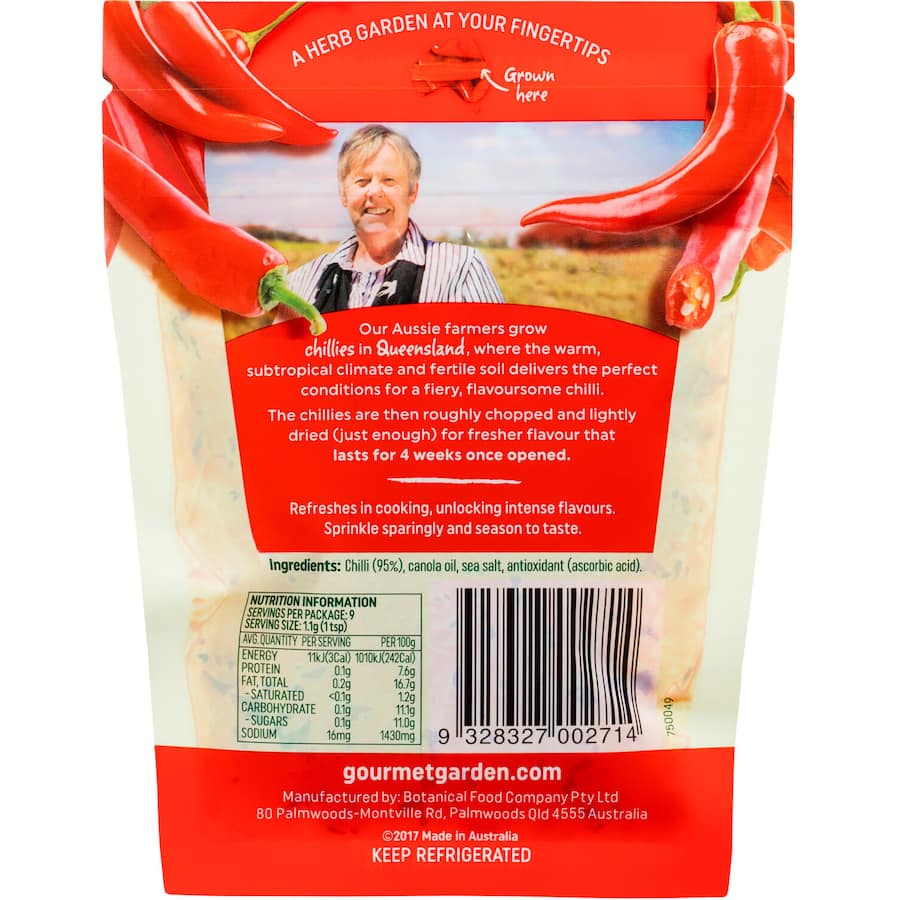 Gourmet Garden Fresh Vegetable Chilli Lightly Dried Packet 10g