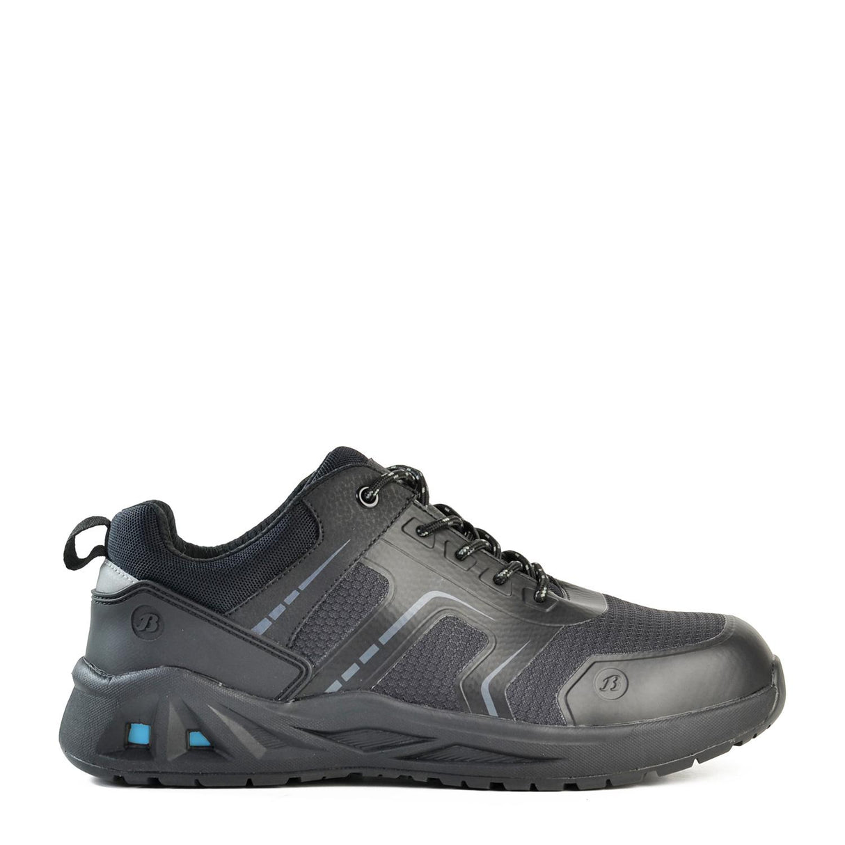 Lace Up Safety Jogger Shoe - Charger Black (Size 3)