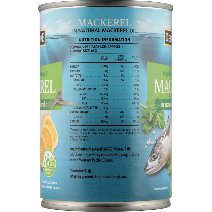 Deep Cove Mackerel In Oil Can 425g