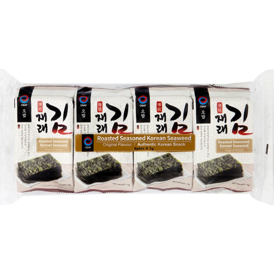 Obap Seaweed Roasted Seasoned Original 8pack
