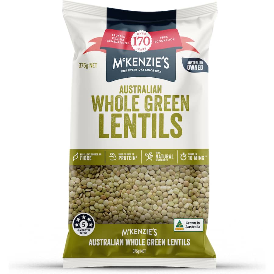 Mckenzie's Lentils Whole Green 375g