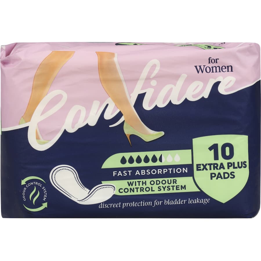 Confidere Womens Continence Pads Extra Plus 10pack