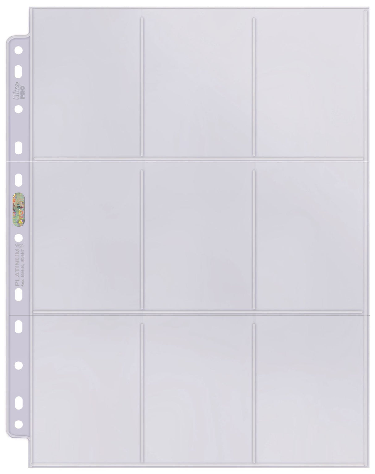 Ultra Pro: UP81442 9-Pocket Silver Series Page for Standard Size Cards