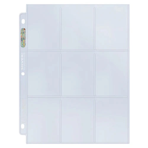 Ultra Pro: UP80796 9-Pocket Silver Series Page for Standard Size Cards - AMZ