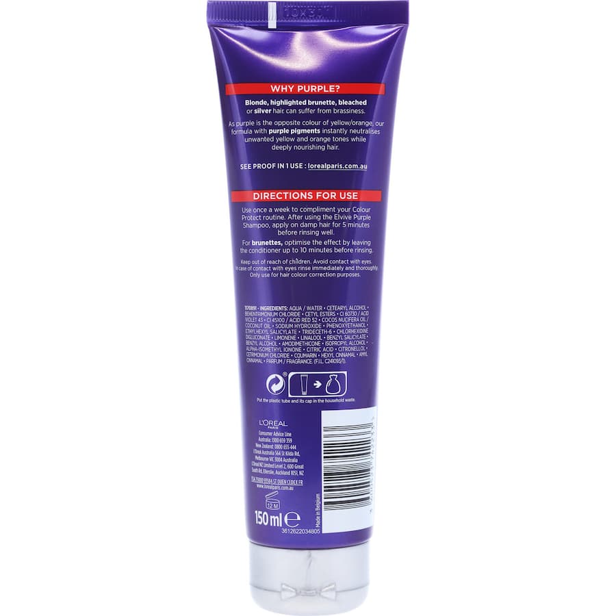 Loreal Paris Purple Conditioner Colour Protect 150mL