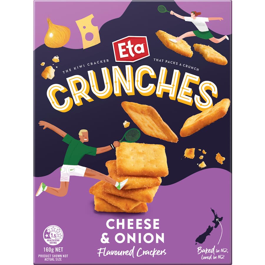 Eta Crunches Crackers Cheese & Onion - 160g