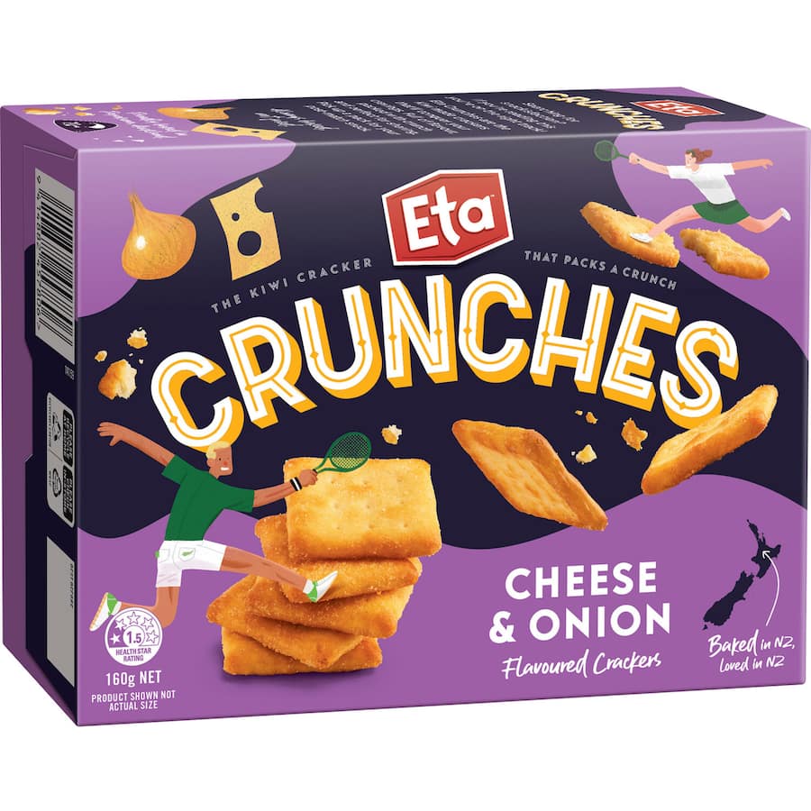 Eta Crunches Crackers Cheese & Onion - 160g
