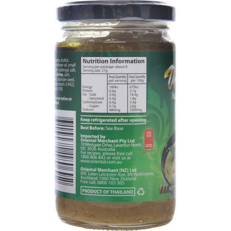 Valcom Curry Paste Thai Green Jar 210g