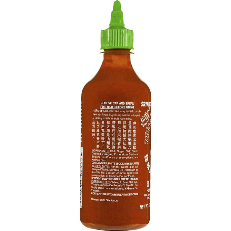 Huy Fong Sriracha Chilli Sauce Sriracha Hot Bottle 482g