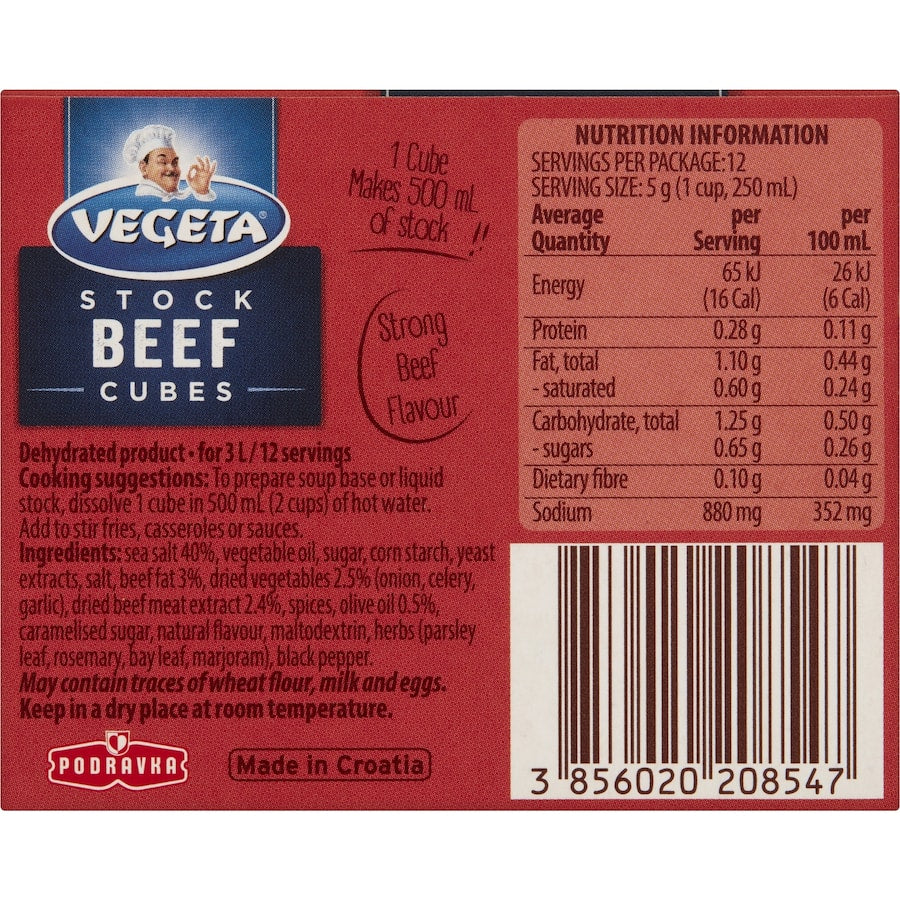 Vegeta Beef Stock Cubes Pack 6x10g
