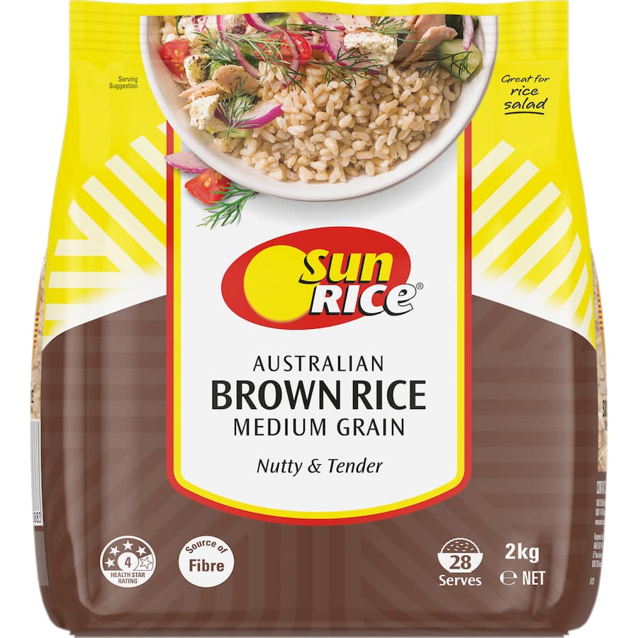 Sunrice Brown Rice Calrose Medium Grain 2kg