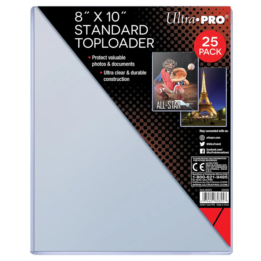 Ultra Pro: UP82825 8" x 10" Toploader 25ct - Gaming Accessory