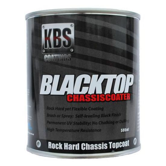 KBS BLACKTOP PERMANENT UV TOP COAT SATIN BLACK 500ML