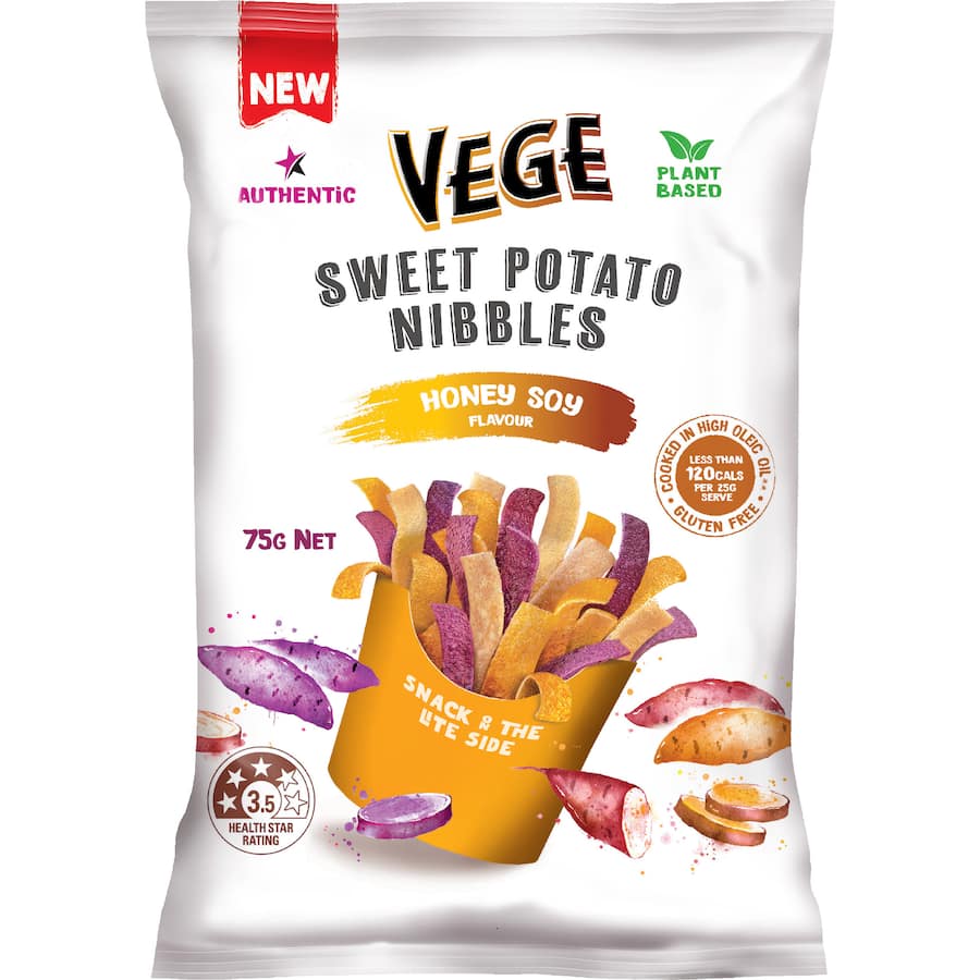 Vege Chips Potato Nibbles Honey Soy 75g