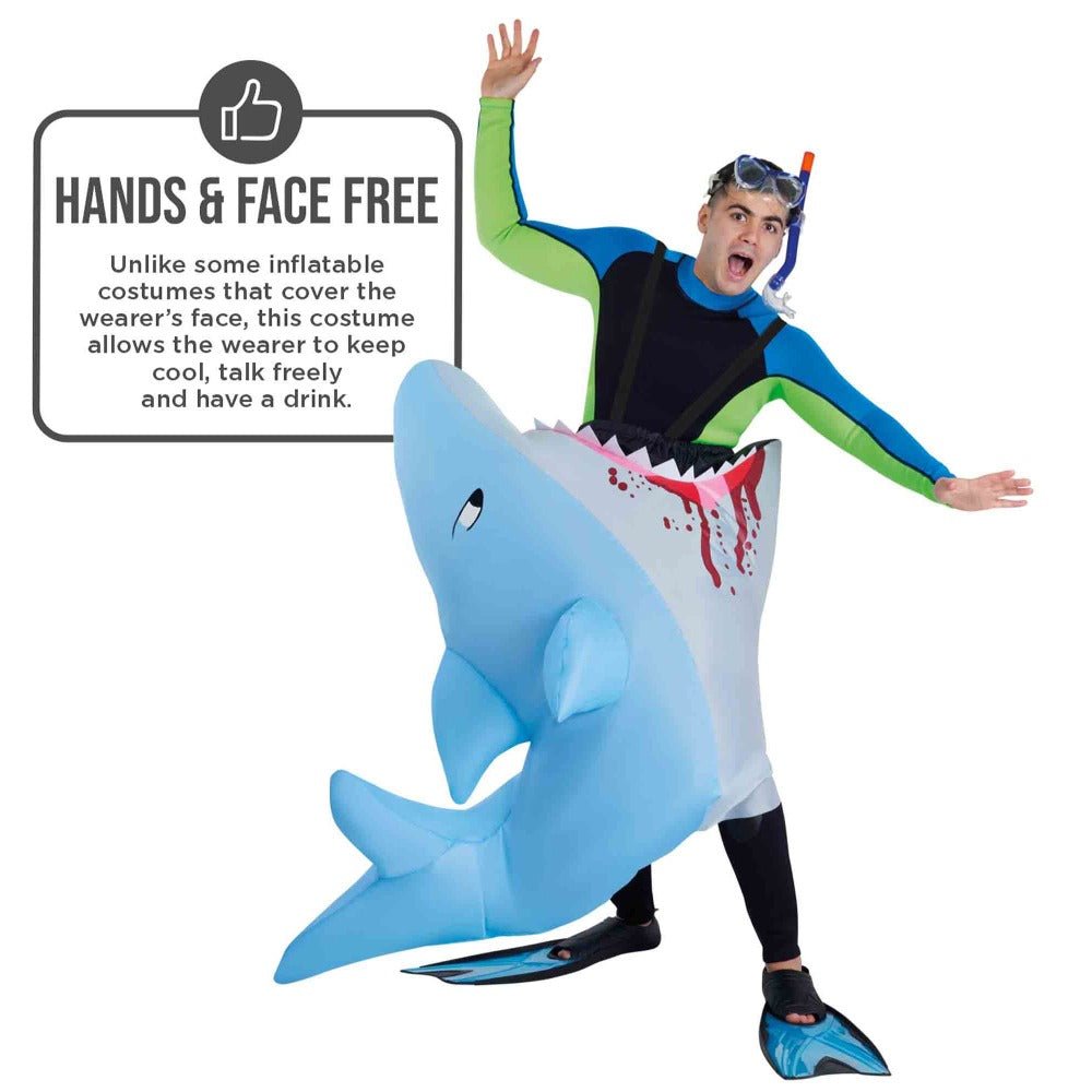 Costume Inflatable Man-Eating Shark Adult Standard Size