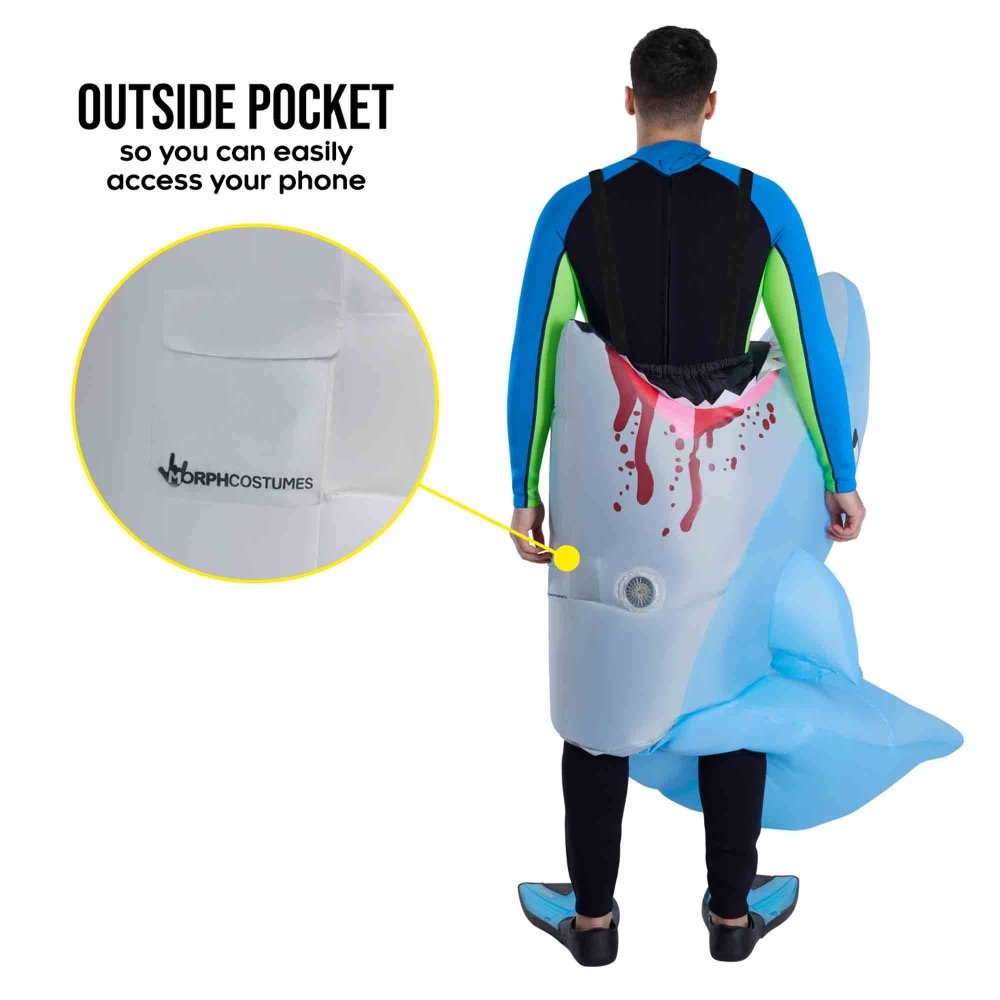 Costume Inflatable Man-Eating Shark Adult Standard Size