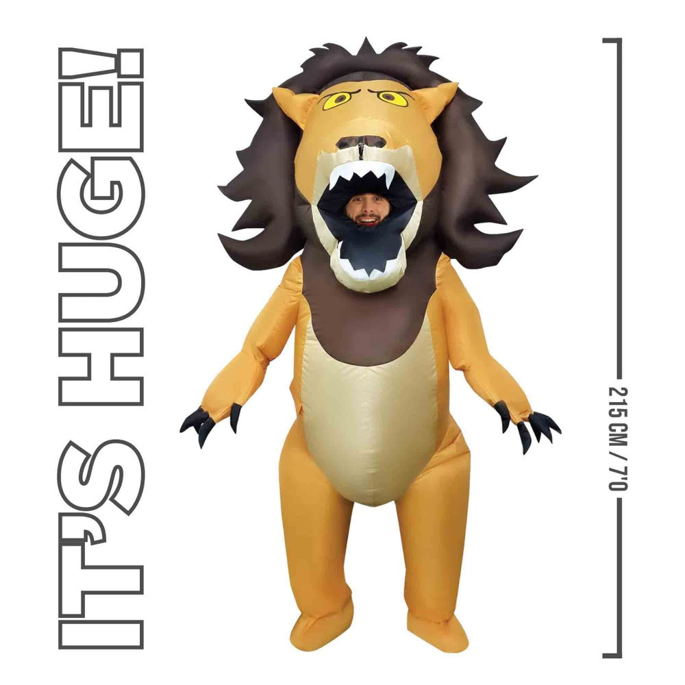 Costume Big Mouth Inflatable Lion Adult Standard Size