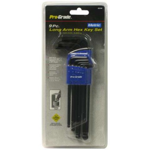 Long Arm Hex Key Set Metric 9-Pce Prograde #85336