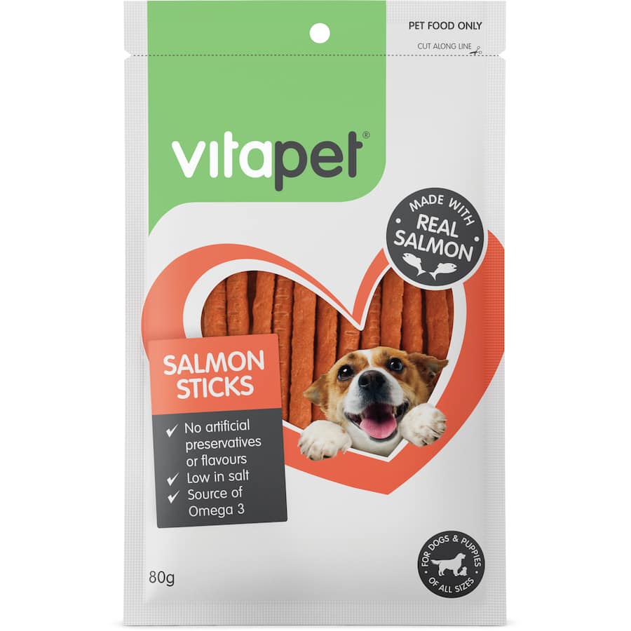 Vitapet Dog Treats Salmon Sticks 80g
