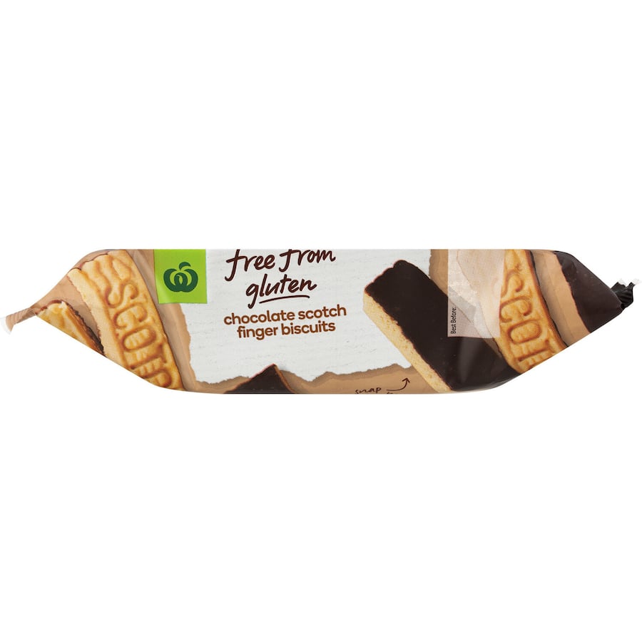 Woolworths Free From Gluten Chocolate Biscuits Scotch Fingers 160g