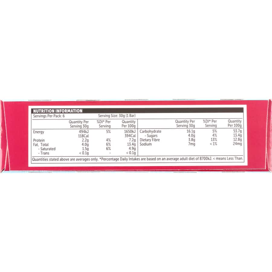 Woolworths Muesli Bars Yoghurt Strawberry 6pk 180g