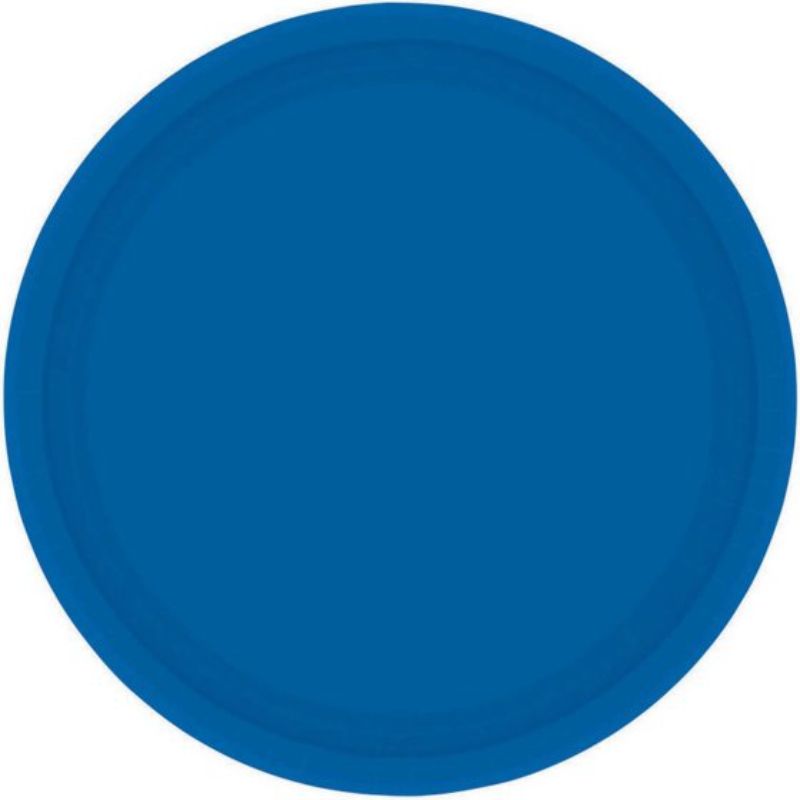 Paper Plates 23cm Round 20CT - Bright Royal Blue NPC - Set of 20