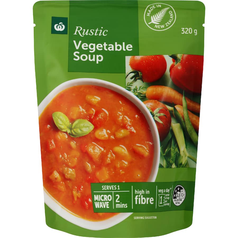 Woolworths Soup Vegetables Pouch 320g
