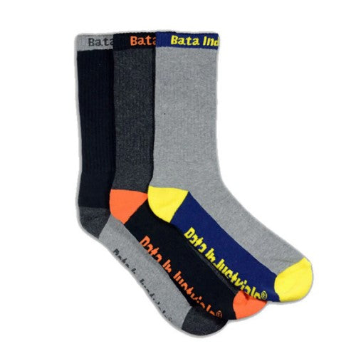 Work Socks - Bata Industrials Bright Colours 3 Pack (Large)