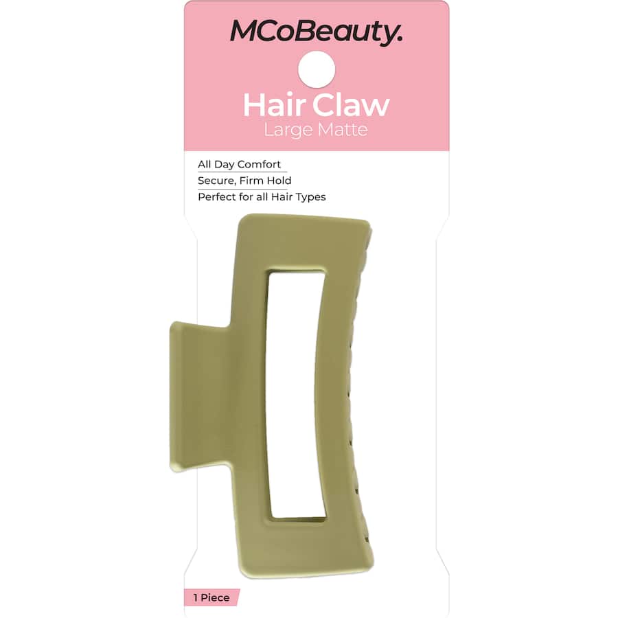 Mcobeauty Hair Claw Matte Khaki Large - 1ea