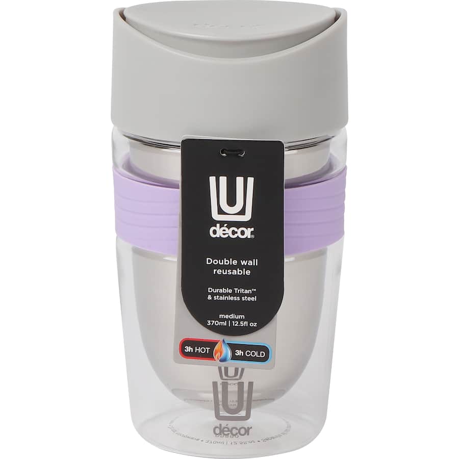 Decor Tritan Travel Cup Double Wall Reusable 370mL