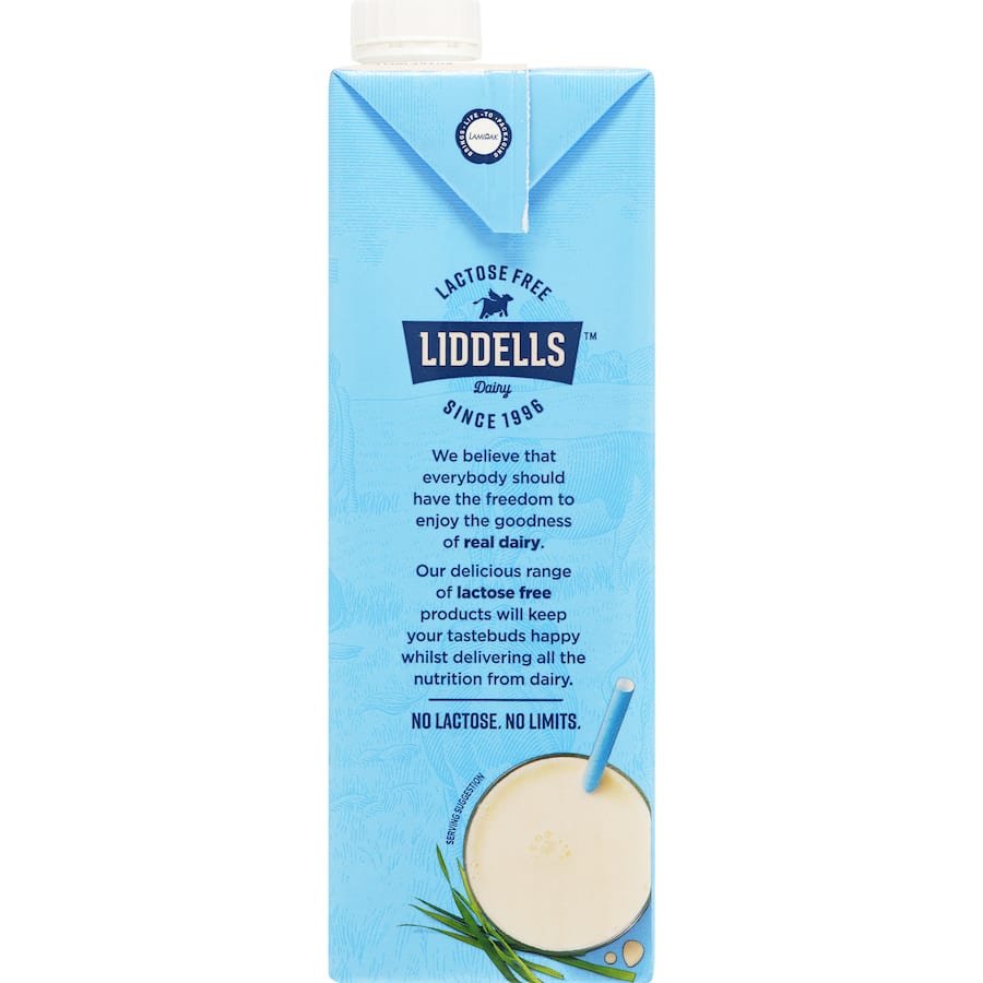 Liddells Milk Lactose Free Full Cream 1L