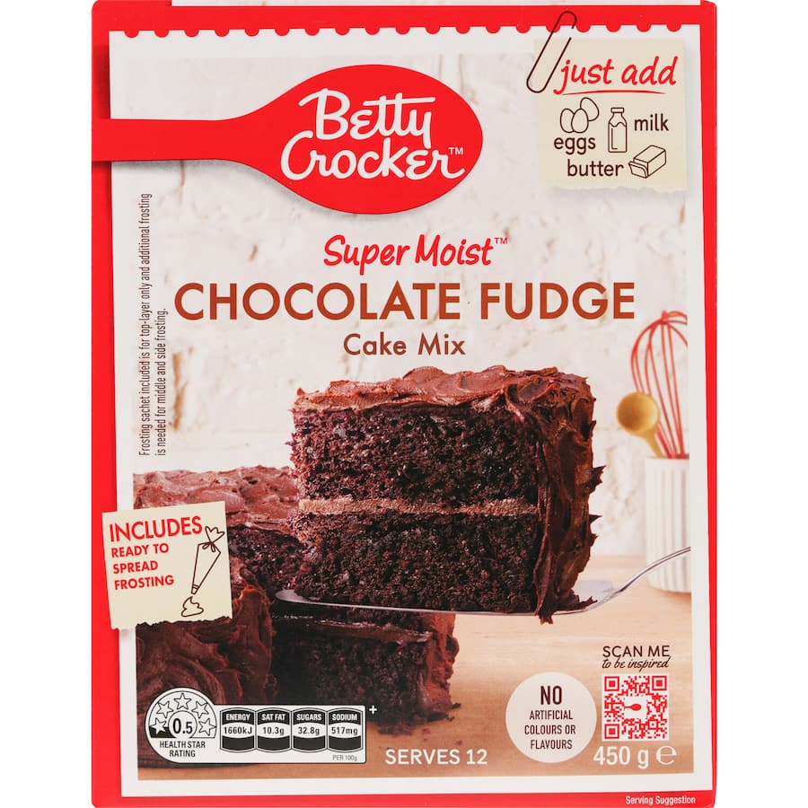 Betty Crocker Cake Mix Chocolate Fudge 450g