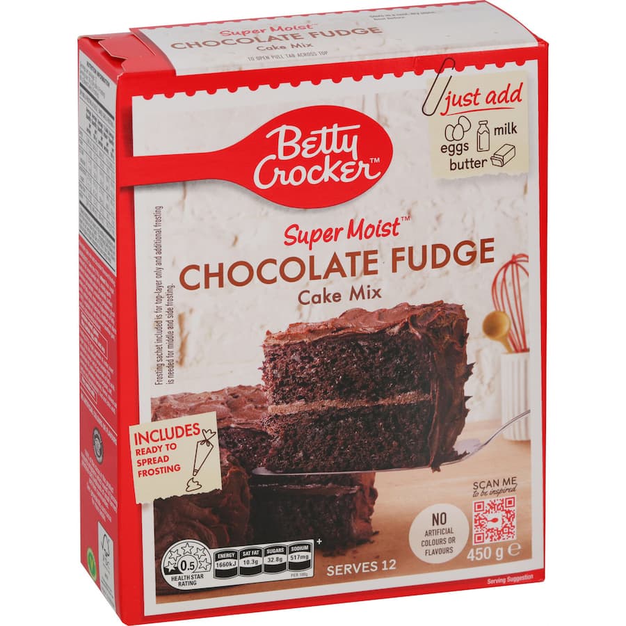 Betty Crocker Cake Mix Chocolate Fudge 450g